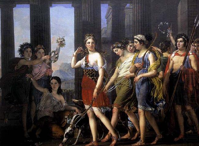 Joseph Paelinck The Fair Anthia Leading her Companions to the Temple of Diana in Ephesus china oil painting image